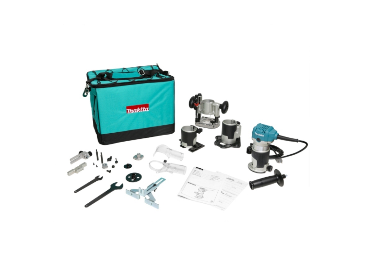 MAKITA ทริมเมอร์ กำลังไฟ 710 วัตต์ ขนาด 6 มม. (1/4 นิ้ว), 8 มม. (3/8 นิ้ว) รุ่น RT0700CX3
