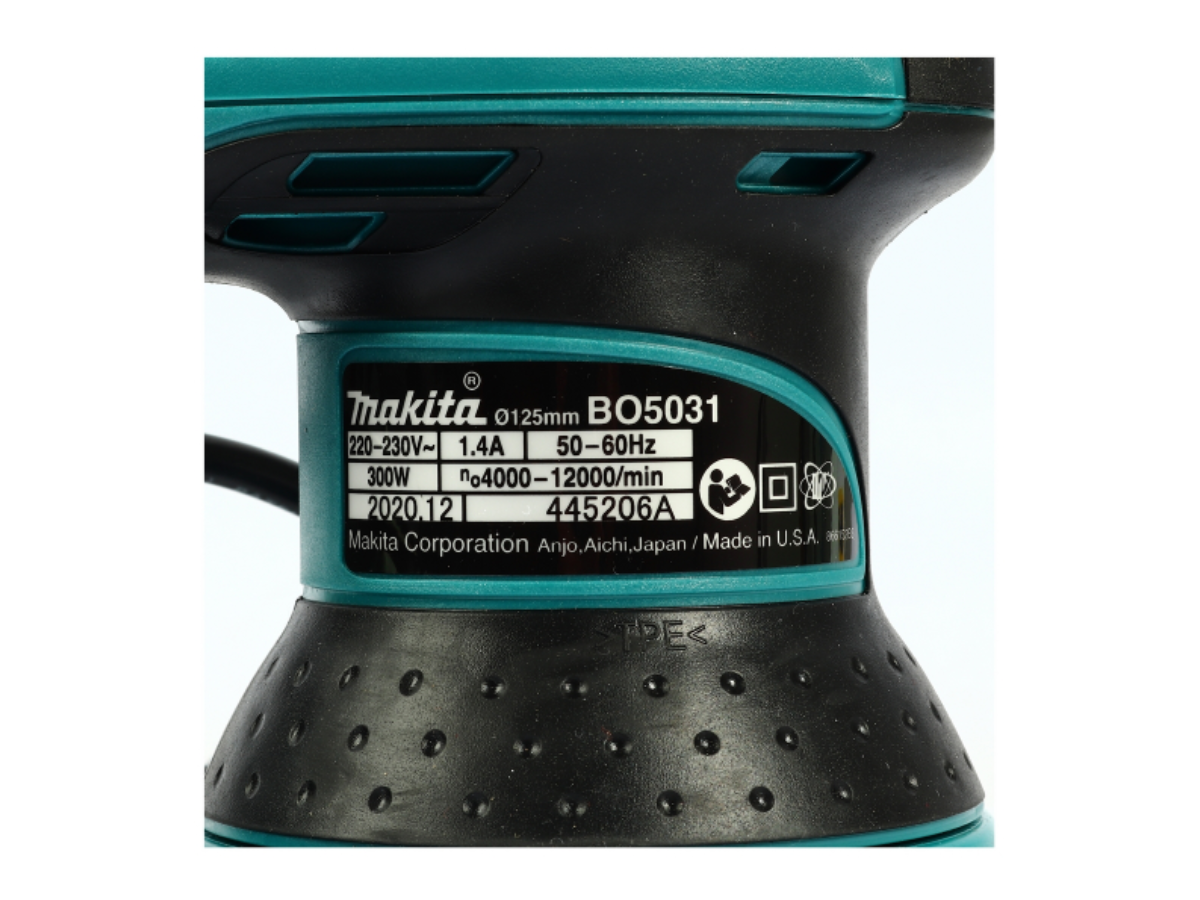 MAKITA เครื่องขัดกระดาษทรายกลมสั่นสุ่ม ขนาด 5 นิ้ว (125 มม.) กำลังไฟ 300 วัตต์ รุ่น BO-5031 