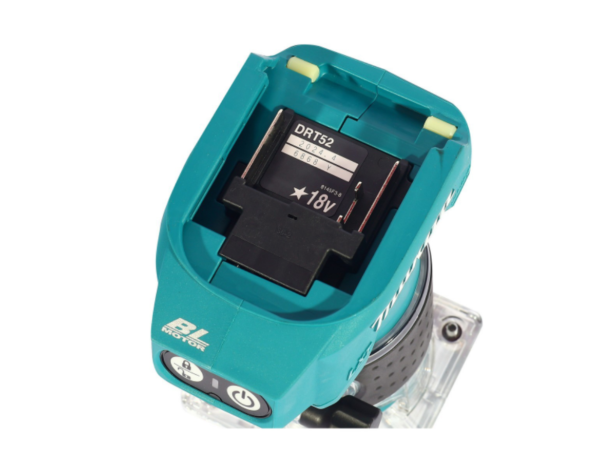 MAKITA เครื่องทริมเมอร์ไร้สาย 18 โวลต์ ขนาด 6 มม. (1/4 นิ้ว) รุ่น DRT52Z