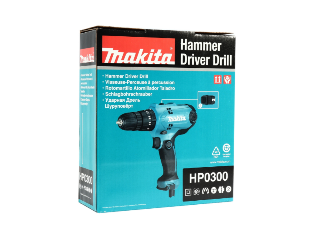 MAKITA สว่านกระแทกไฟฟ้า ขนาด 3/8 นิ้ว กำลังไฟ 320 วัตต์  รุ่น HP0300