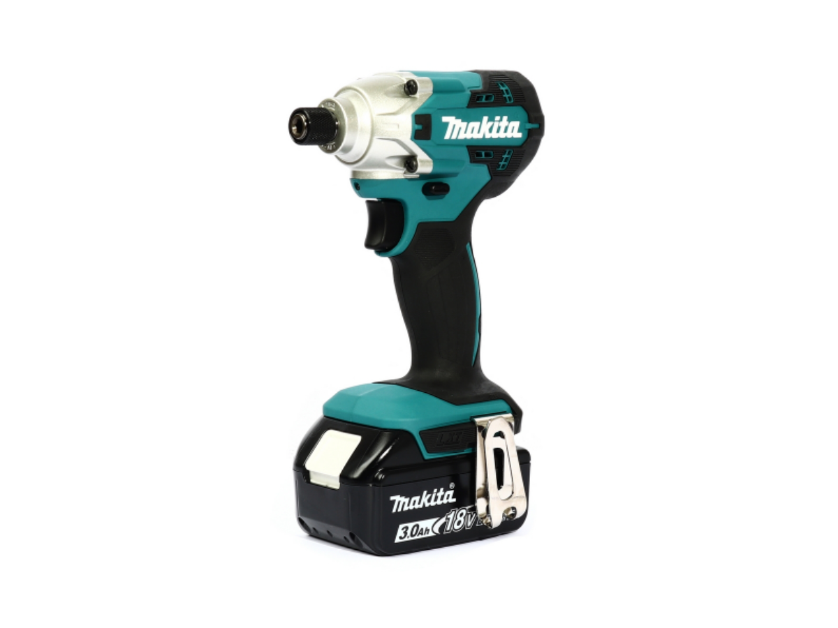 ชุดสว่านไขควงไร้สาย 18 โวลต์ มากีต้า (MAKITA) รุ่น DTD156SF1J พร้อมแบตเตอรี่และแท่นชาร์จ ขนาดแกน 6.35 มม. (1/4 นิ้ว) แรงบิดสูงสุด 155 นิวตันเมตร อัตรากระแทกต่อนาที 0 - 3,000 ครั้ง/นาที ความเร็วรอบตัวเปล่า 0 - 2,500 รอบ/นาที น้ำหนักเบา ใช้งานได้ทุกที่