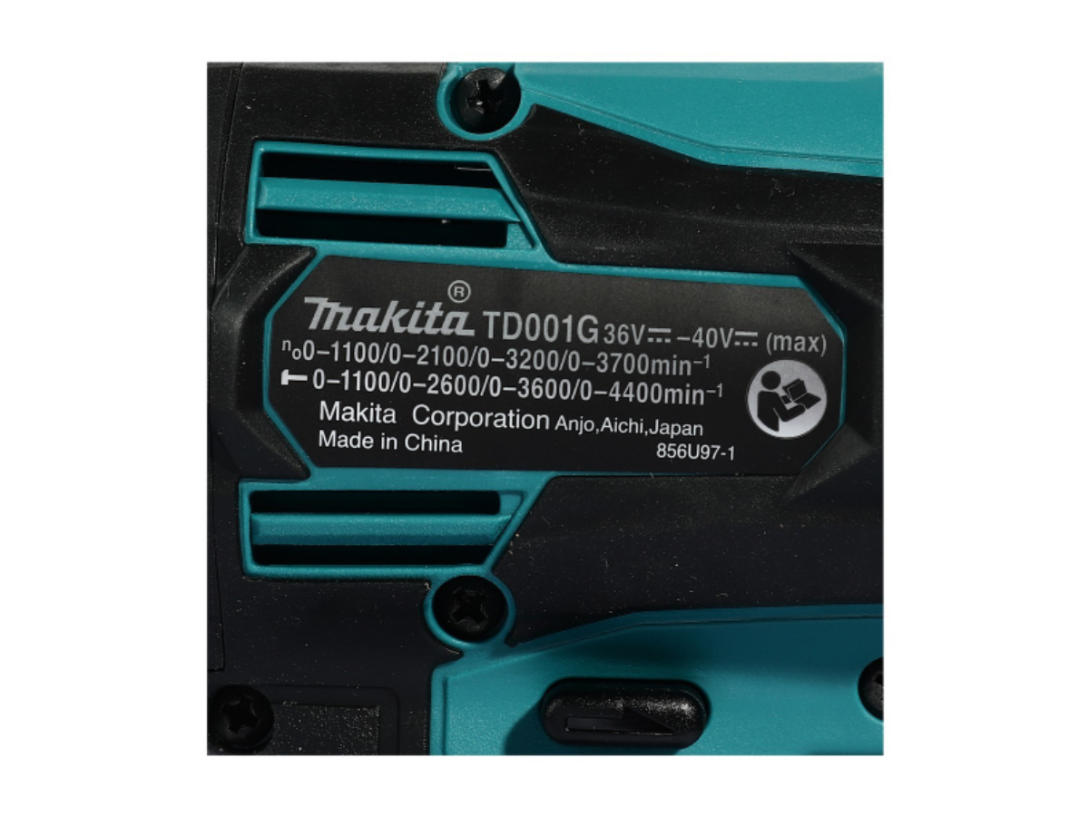 MAKITA สว่านไขควงกระแทกไร้สาย 40 โวลต์ 1/4 นิ้ว รุ่น TD001GM101 แรงบิดสูงสุด 220 นิวตันเมตร รวมแบตเตอรี่และแท่นชาร์จ